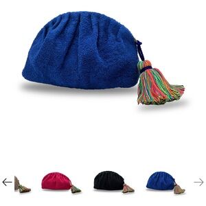 NWT DLD Maya Terrycloth Clutch- blue